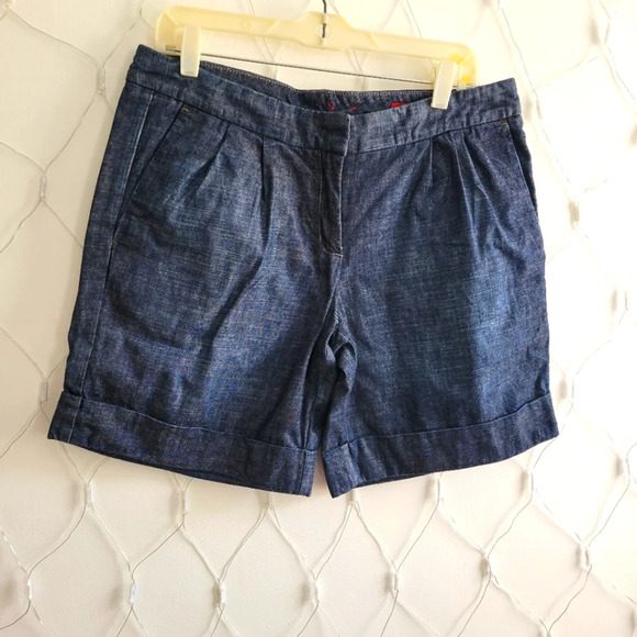 X2 Denim Cuffed Shorts / Darker Denim / Cotton / Size 10 - Picture 1 of 7